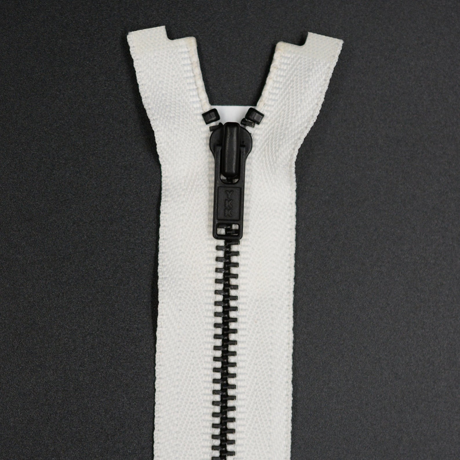 YKK 3 Metal Zipper Antique Black Oxide Finish Closed End Nonseparating