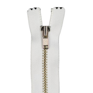 YKK #3 Metal Zipper Nickel Finish Closed End - Non-Separating