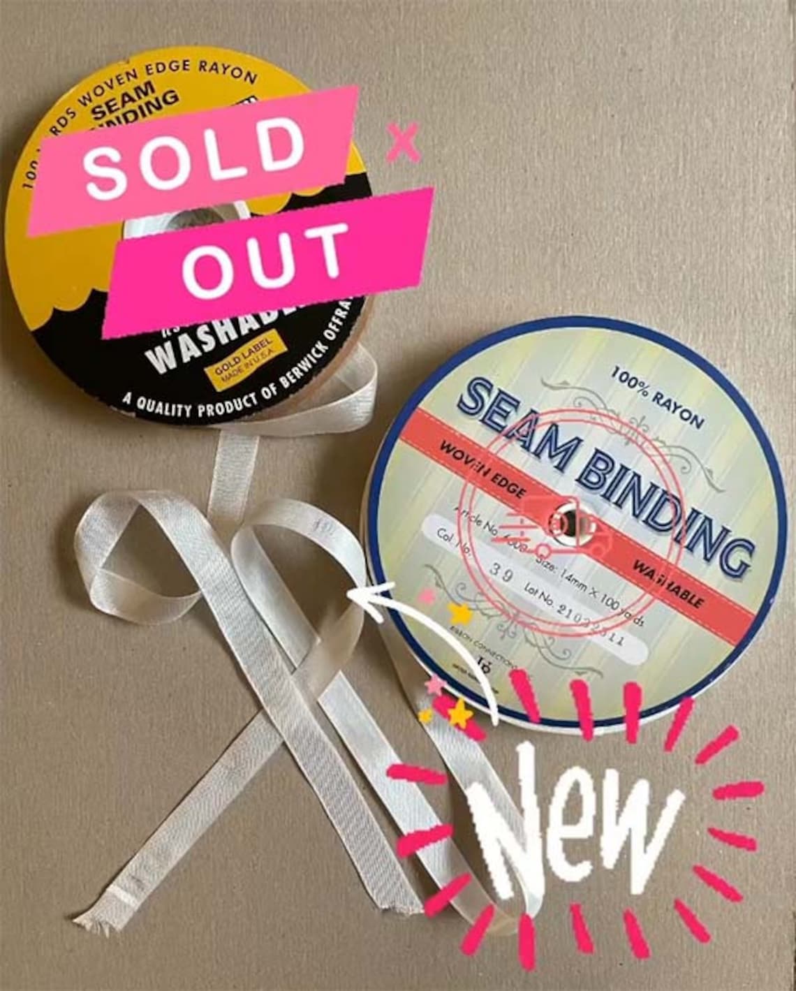 1/2 Inch Schiff Hug Snug Seam Binding100yd Spool Color s Etsy