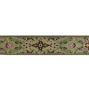 1-5/8 Inch Jacquard Ribbon Trim-Rosetones