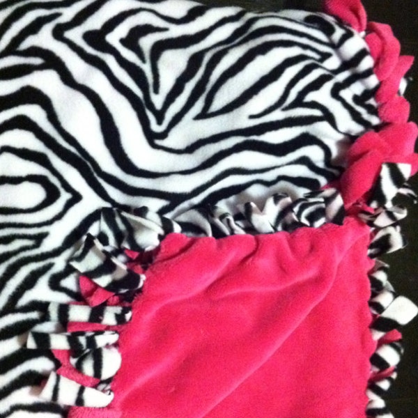 Fleece Zebra Print Blanket - Great gift for anyone - Zebra Print- Christmas gift- Warm and Cozy