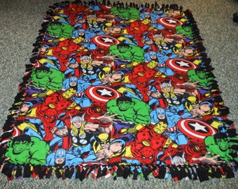 Fleece Marvel Blanket - Spideman, Wolverine, Captain America, Hulk, Thor, Avengers -  Christmas gift- Warm and Cozy