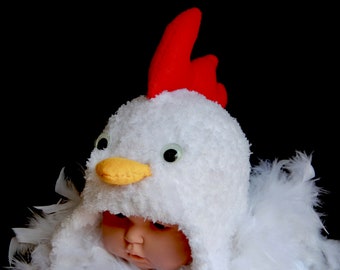 Baby Chicken Hat, Animal, Farm, Bird, Newborn, Baby, Toddler, Photo Prop, Halloween, Halloween costume, Newborn costume, Chicken hat.