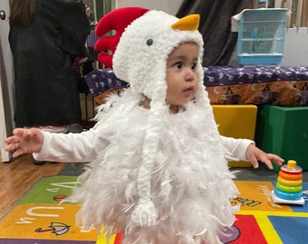 Chicken Baby Costume, Chicken Hat, Halloween costume, Photo Prop, Baby Chicken Costume, Newborn, Toddler, Bird, Farm, Halloween hat.