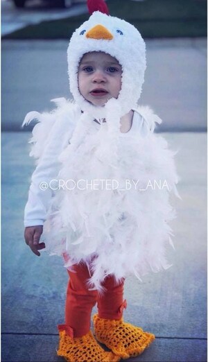 Costume De Poulet Bébé – Bonnet, Combinaison, Pattes – Taille 18-24 Mois – Idéal Halloween, Carnaval, Fêtes Déguisées