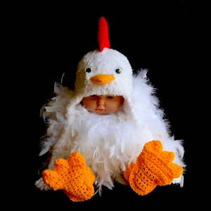 Chicken Costume, Chicken Hat, Photo Prop, Baby Chicken Costume, Newborn, Toddler, Halloween Costume, Halloween. Crochet hat. Easter.