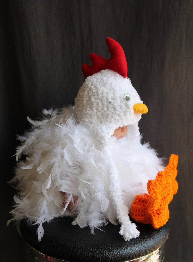 Crochet Chicken Costume Chicken Hat Photo Prop Baby Chicken Etsy UK