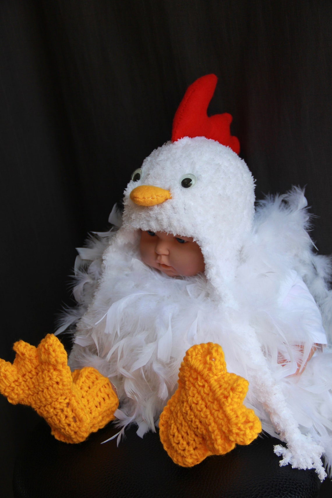 Crochet Chicken Costume Chicken Hat Photo Prop Baby Chicken Etsy UK