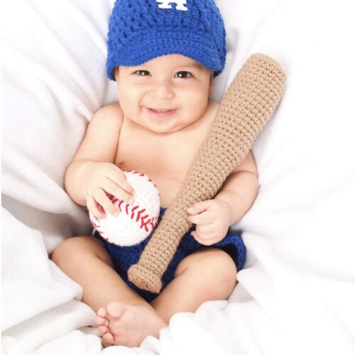 Crochet LA Dodgers Baby Photo Prop Los Angeles Dodgers World - Etsy