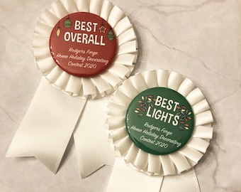 holiday home decorating contest awards // custom personalized award ribbon