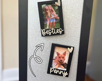 photo magnet // locker magnet // custom laser cut acrylic magnet // customized with any word of your choice!