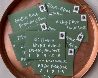 Calligraphy Envelopes for Weddings and Special Occasions - Custom Hand Lettering