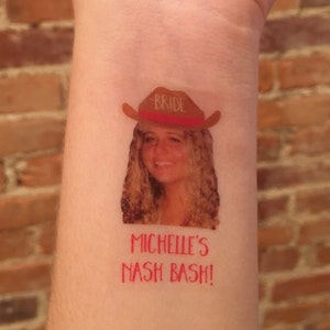 custom personalized bachelorette party PHOTO temporary tattoo // nash bash // nashville bachelorette favor