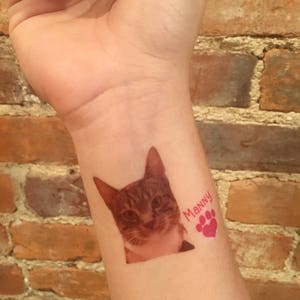 custom personalized pet PHOTO temporary tattoos // dog tattoos // cat tattoos // pet gift image 2