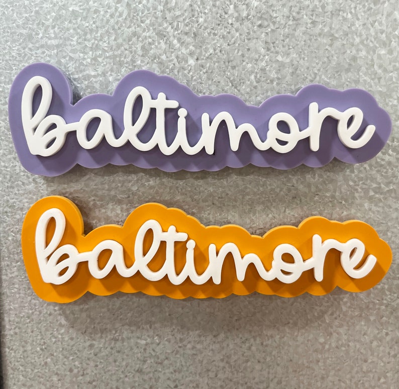 Baltimore Magnet // Custom Two Layer Laser Cut Acrylic Magnet ...