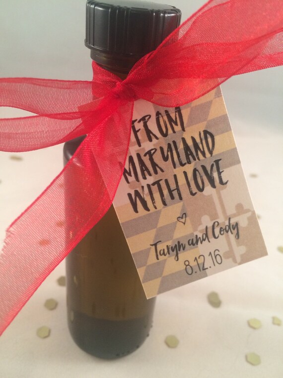 From maryland with love // wedding favor tags // printable Etsy