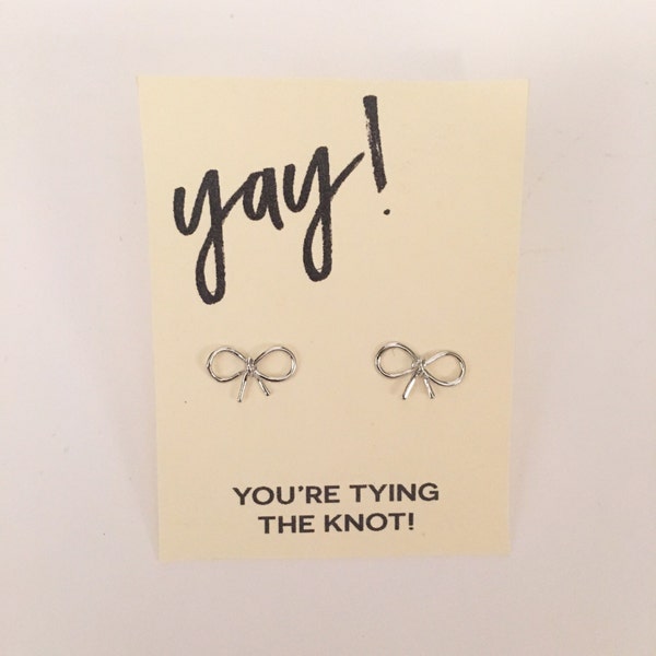 yay! you're tying the knot! // earrings