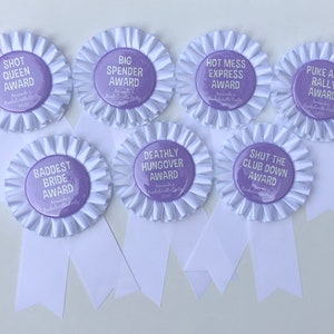 custom personalized award ribbon // bachelorette awards