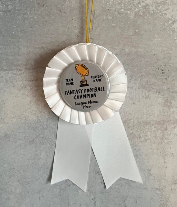 custom personalized award ribbon // fantasy football champion