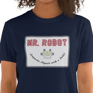Mr Robot, T-shirt Réparer un ordinateur avec le sourire