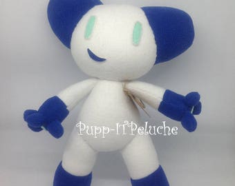 Peluche RobotBoy inspirado en los dibujos animados - blanco-azul