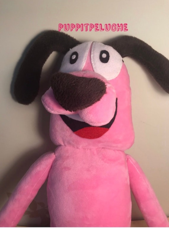 Plush Inspired by the Cartoon Character Courage the Cowardly Dog Leone Cane  Fifone 