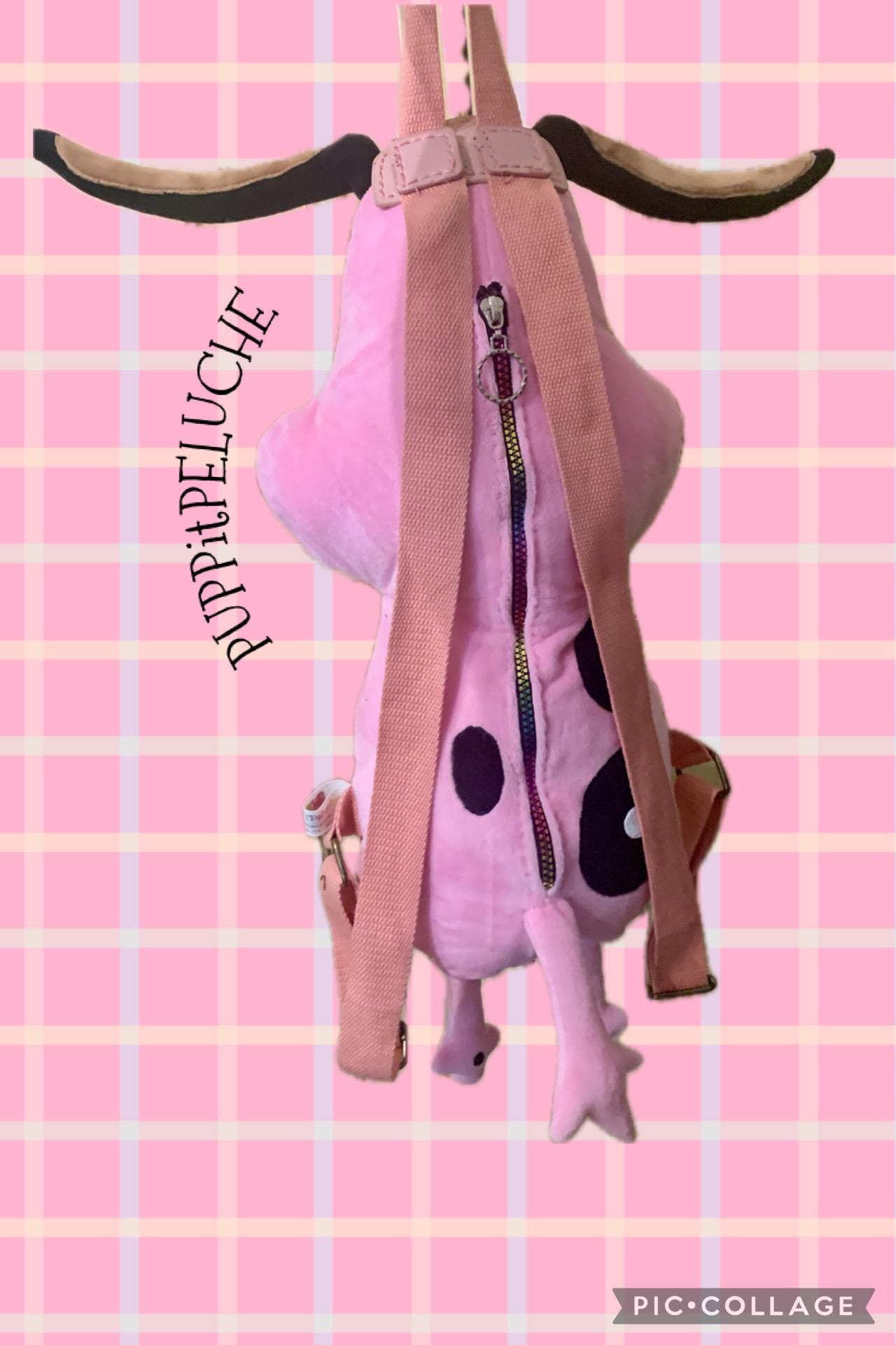 NEW Courage The Cowardly Dog Fuzzy Pink‎ Plush Figural Mini Backpack Courage The Cowardly Dog Fuzzy Mini Backpack | Mercari main image 2