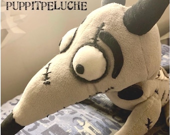 Sparky Dog plush handmade character movie Tim Burton's "Frankenweenie"