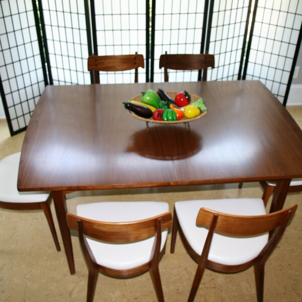 On hold for customer Drexel Declaration Dining Table and Six Side Chairs mid century modern
