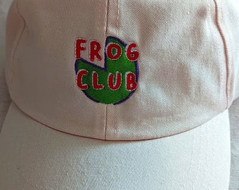 Frog Club Hat | embroidered | gift | pastel | aesthetic | birthday