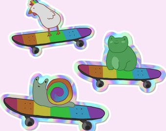 Skate Pride Stickers | gift | birthday | holiday | bujo | stocking
