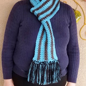 Turquoise &quot;Black and Blue&quot; Scarf