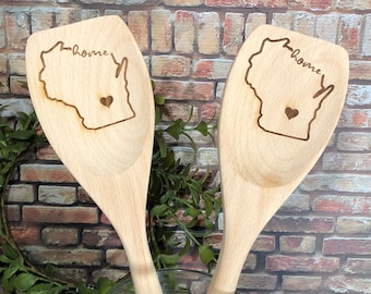 Wisconsin Wooden Spoons, Home Gifts, State Gifts, Personalized State Gifts, Wisconsin gifts, Engraved wooden spoons, Christmas gifts