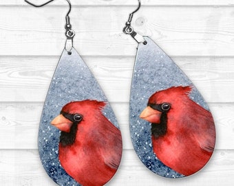 Cardinal Earrings, Christmas Earrings, Christmas Gifts, Stocking Stuffers, Women's Gift Exchange