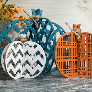 Set of 3 wood pumpkins,Fall Decor, Fall Tiered Tray, Halloween Decor, Fall Decor, Seasonal Tiered Tray, Tiered Trays