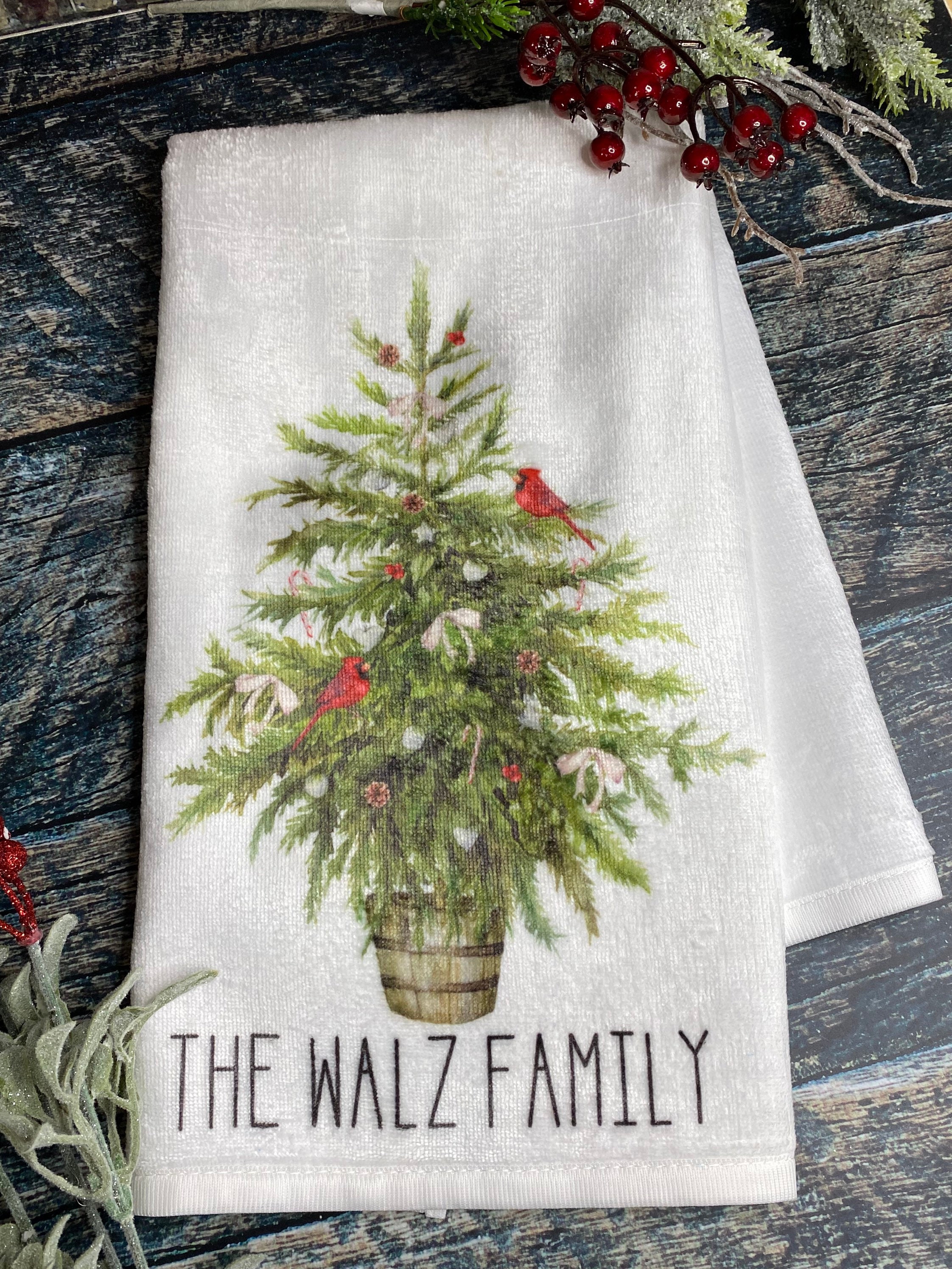 Farmhouse Christmas Tea Towels Set of 3