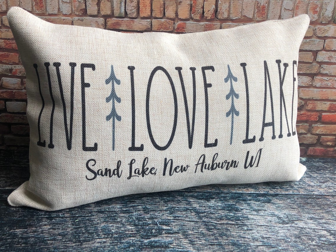 Personalized Lake Pillows Lake Pillow Covers Personalized Etsy