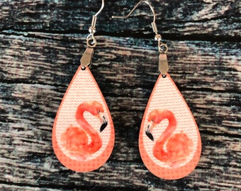 Flamingo Earrings, Summer Earrings, Flamingo Gifts, Drop Earrings