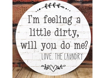 Funny Laundry Sign, Laundry Door Hanger, Laundry Wall Decor, Farmhouse Decor, Spring Decor, Farmhouse Signs