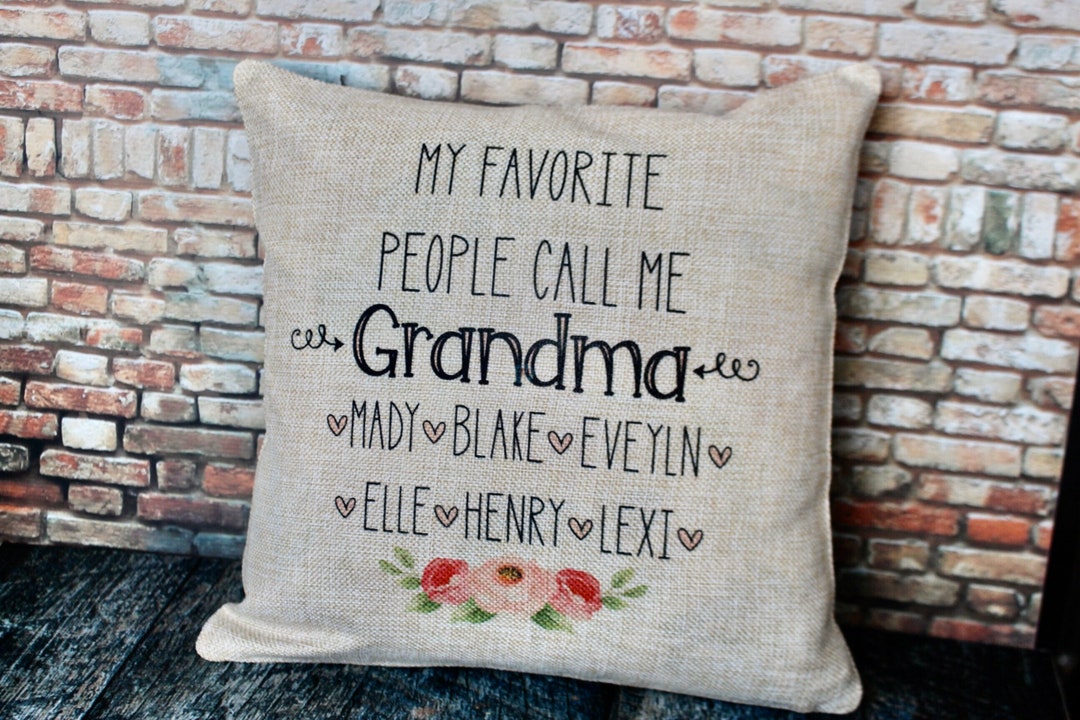 Personalized Grandma Pillows, Grandma Pillow Covers, Personalized