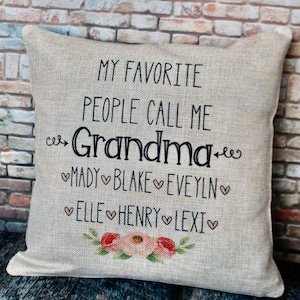 Personalized Grandma Pillows, Grandma Pillow Covers, Personalized Pillows, Grandma Gifts, Personalized Gifts, Grandma Christmas