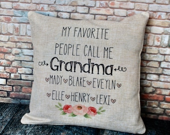 Personalized Grandma Pillows, Grandma Pillow Covers, Personalized Pillows, Grandma Gifts, Personalized Gifts, Grandma Mothers Day