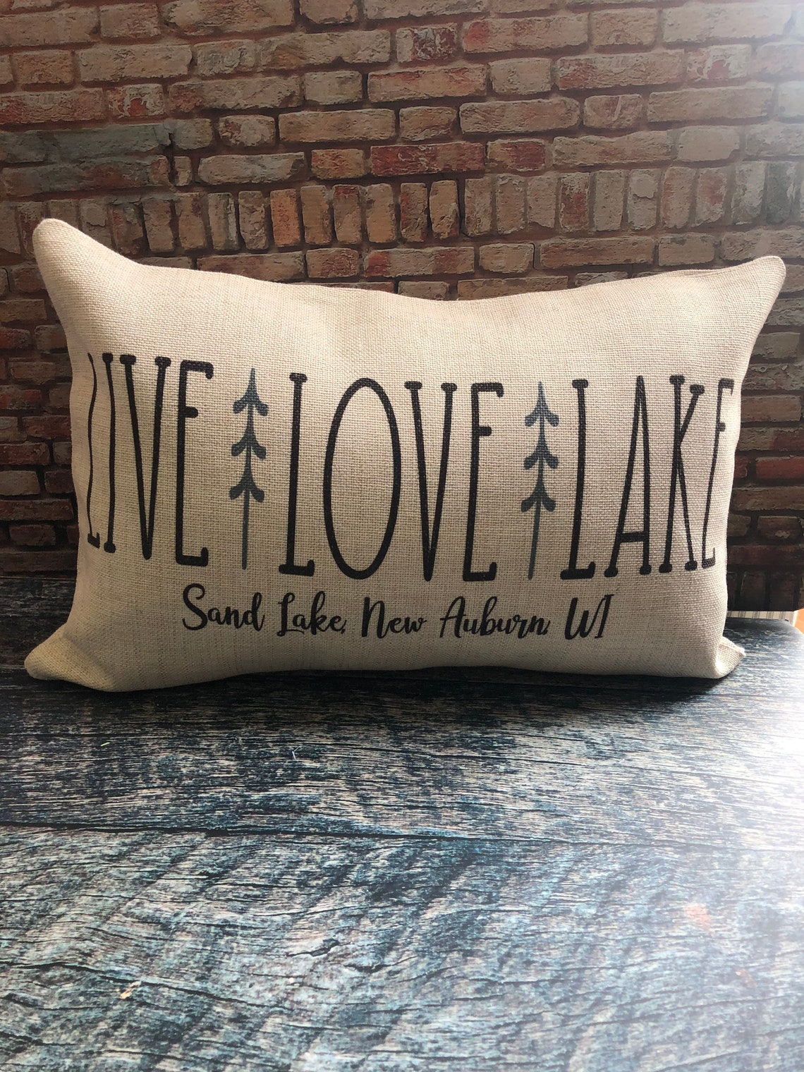 Personalized Lake Pillows Lake Pillow Covers Personalized Etsy