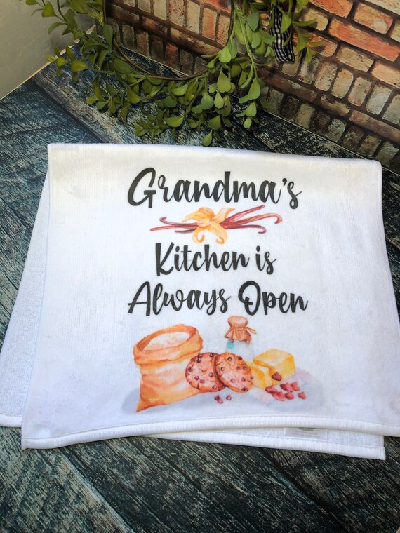 Grandma's Kitchen Towels, Funny Kitchen Towel, Hand Towels