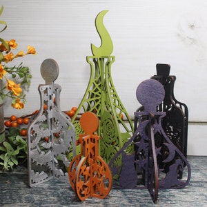 NEW! Set of 5 potion bottles, Fall Decor, Fall Tiered Tray, Halloween Decor, Fall Decor, Seasonal Tiered Tray, Tiered Trays