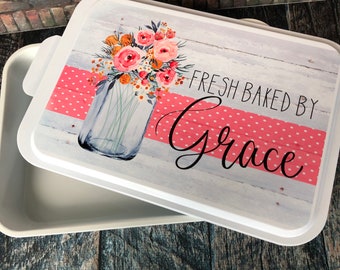 Personalized Cake Pan, Casserole Dishes, Wedding Shower Gifts, Personalized Gifts