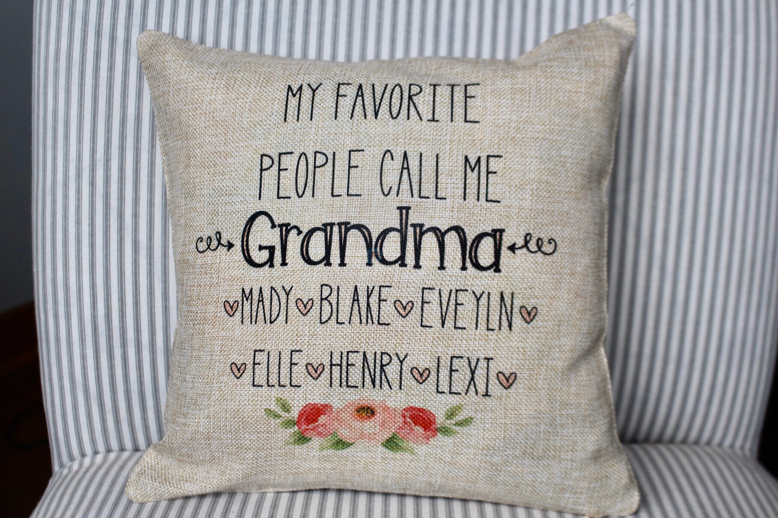 Personalized Grandma Pillows Grandma Pillow Covers Etsy