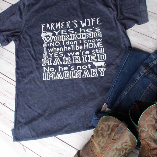 Funny Farmer's Wife Shirt Funny Farming Shirts Farm Tee Etsy