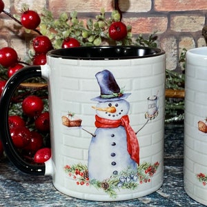 Baking Snowman Coffee Mugs, Christmas Coffee Cup, Coffee Mugs, Christmas Coffee Mug, Christmas Coffee Cups, Snowman