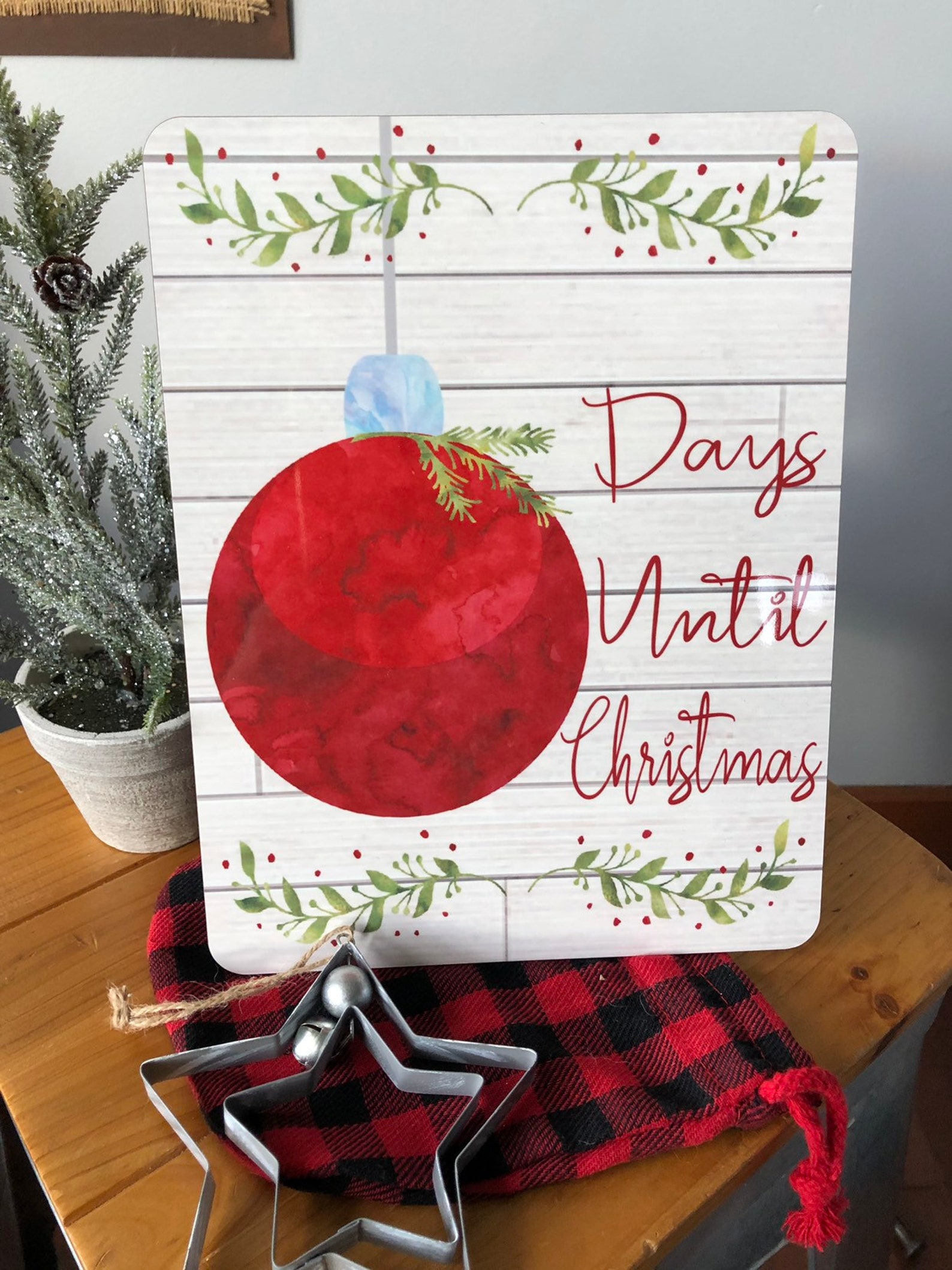 Christmas Countdown Dry Erase Boards Christmas Decor Dry Etsy